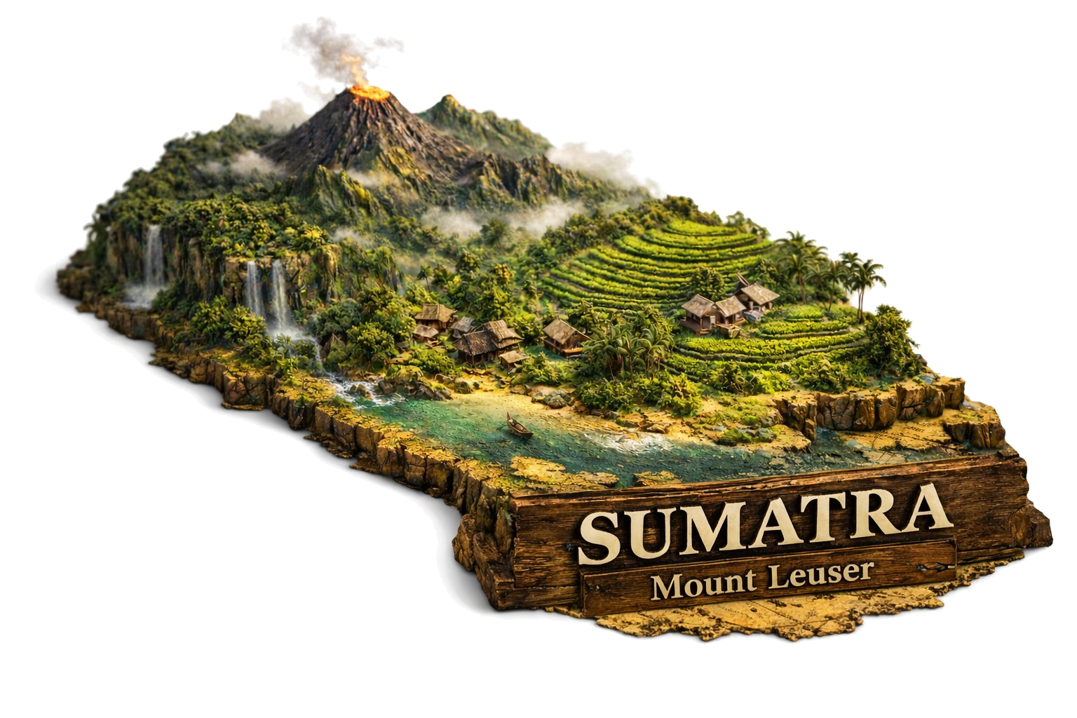 Map of Mount Leuser, Sumatra