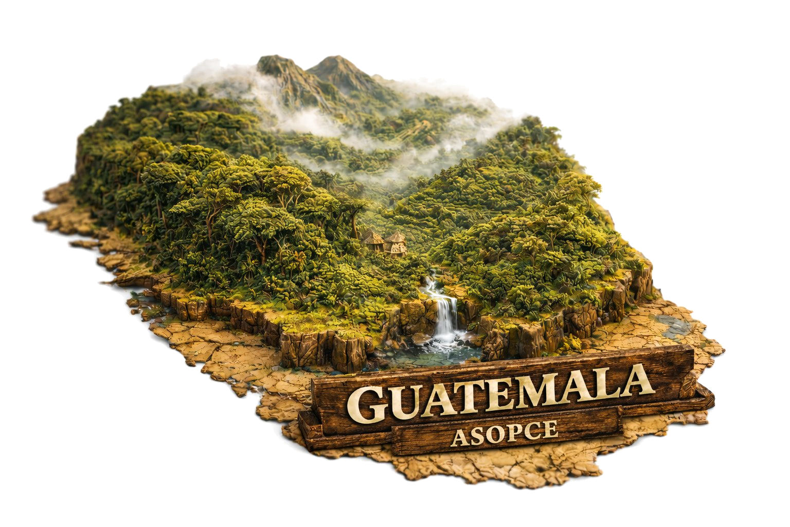 Map of ASOPCE, Guatemala